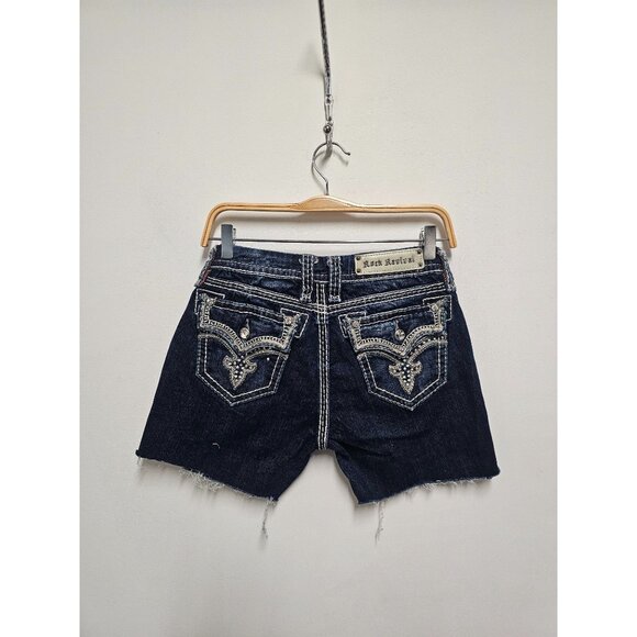 Rock Revival Jean Shorts Darcie Cut off/ Raw Size 28 - Picture 8 of 8